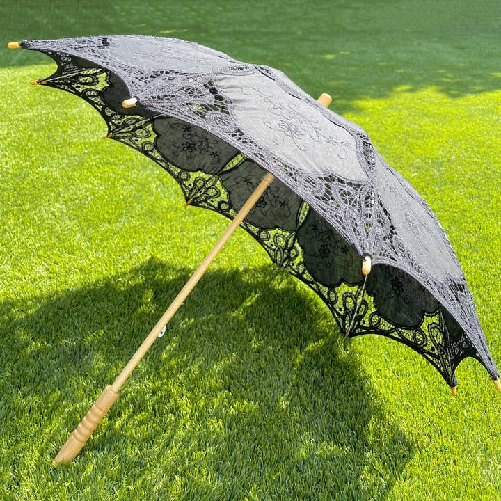 Floris Linens – Engroshandel Paraply - Dame – Bomuld Victorianske Blonder og Stof Parasol/Paraply1