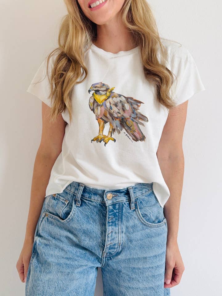 "Golden Eagle" Edgy Shirt  for wholesale by Chelsea McShane Art