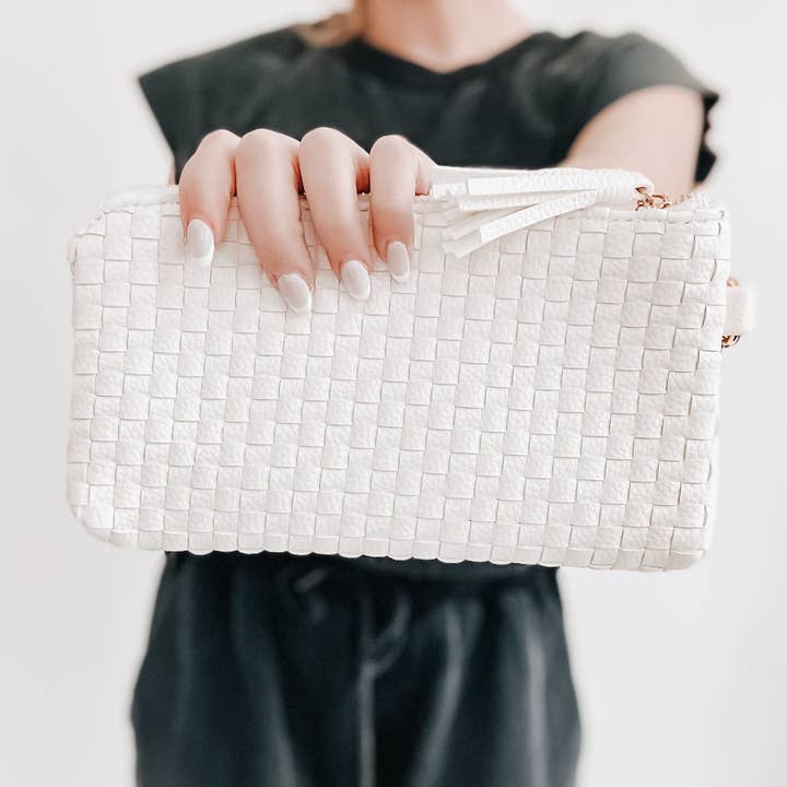 Pretty Simple - Wholesale Clutch Bag - Women's - Emma Woven Clutch Wristlet
