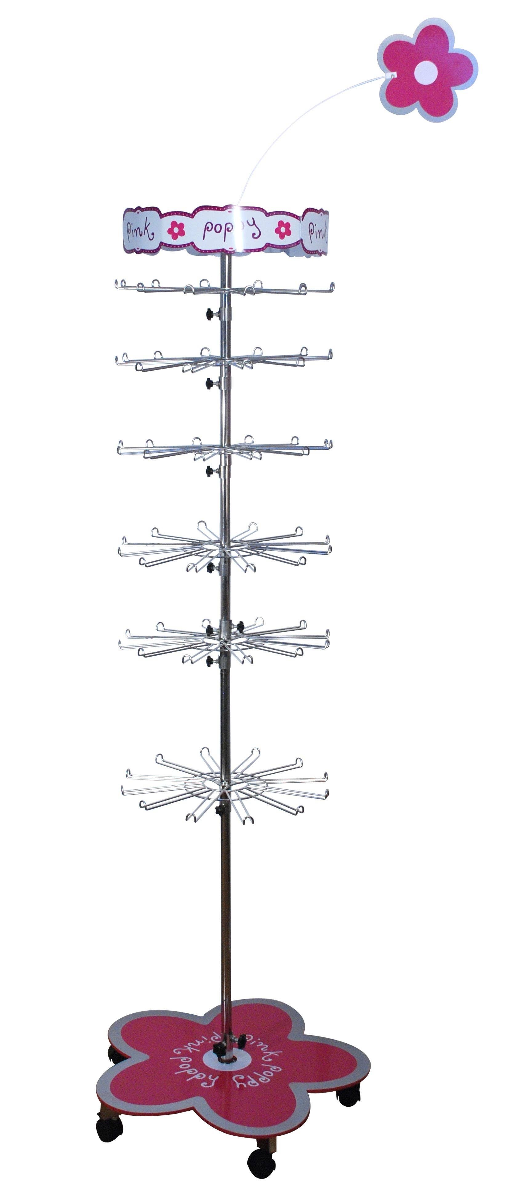 Pink Poppy - Wholesale Retailer display stand/case - 60 hook hangsell display stand0