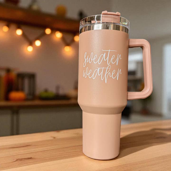 Gia Roma - Wholesale Insulated mug/tumbler - Fall Tumblers with Handle & Lid | Modern Autumn Travel Mugs11