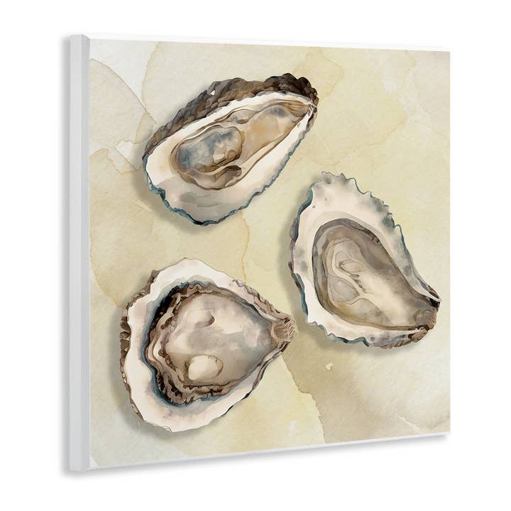 Stupell Industries - Wholesale Wall Sign - Beige Oyster Trio - Unframed Wall Art3