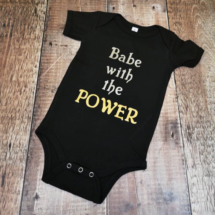 Babe with the Power Baby Grow for wholesale by Dukki Gifts