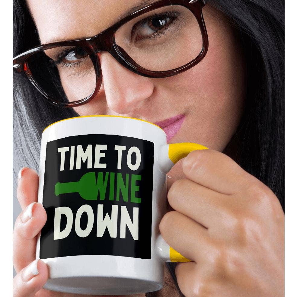 3dRose - Vente Tasse à café - 3dRose, L'heure de se détendre avec du VIN, Tasse1