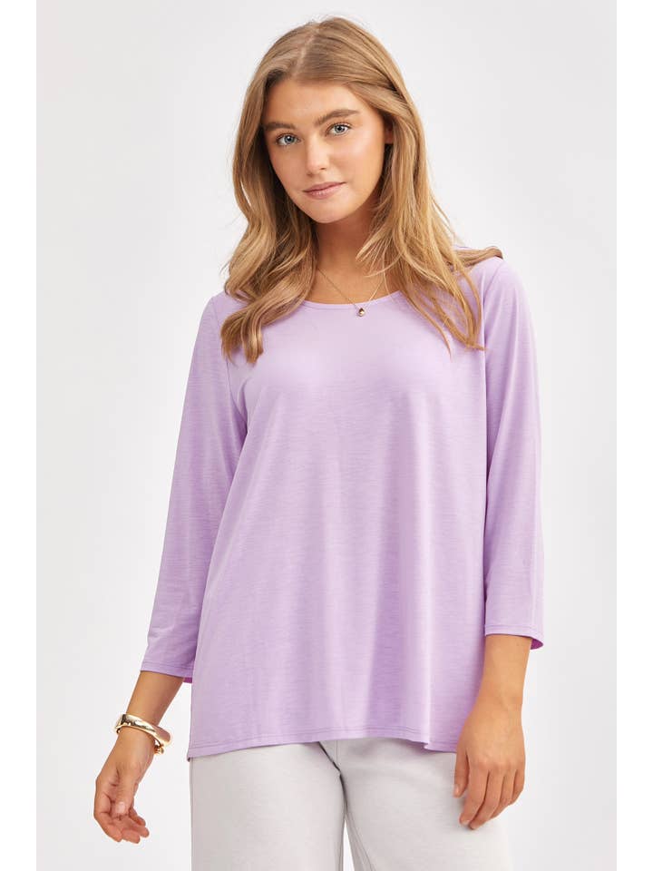 Dear Scarlett - Wholesale Tunic - Women's - Classic Wrinkle-Free Round Neck Top SD-ROUND
