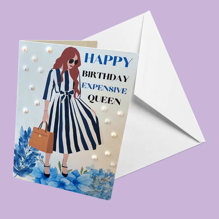 Allison’s Style w/ Pearls Birthday Card for wholesale by Betty J