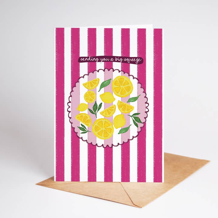 The Shelley Society - Vente Carte de vœux classique - Envoi d'une carte de vœux rayée avec un citron pressé2