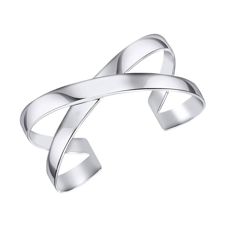 Statement Crossover Bangle for wholesale by Gecko Jewellery