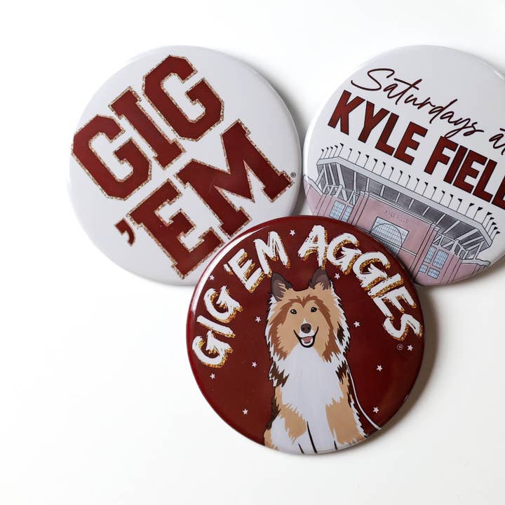 Tailgated Co. - Wholesale Lapel Pin/Button - Texas A&M Game Day Buttons | Gameday Pins3