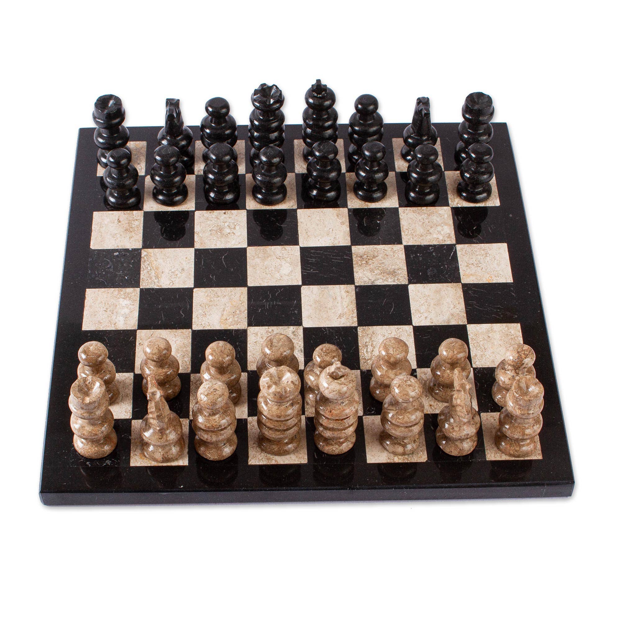 NOVICA - Wholesale Board Game - Novica Handmade Cafe Battle Marble Chess Set1