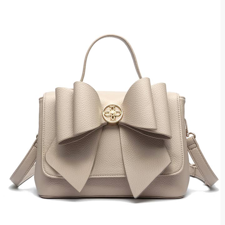 Like Dreams - Wholesale Crossbody Bag - Women's - Marigold Bow Vegan Crossbody Bag
