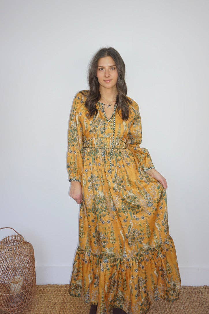 NIBI MTK - Wholesale Dress - Women's - Vera Maxi Dress - Saffron Heron0