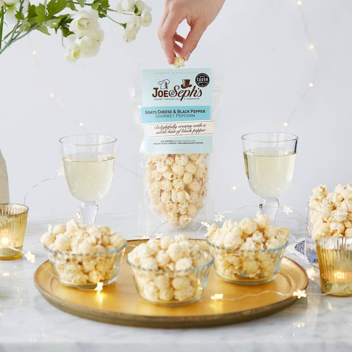 Joe & Seph's Gourmet Popcorn – wholesale Popcorn – Goats Cheese & Black Pepper 70g Pouch1