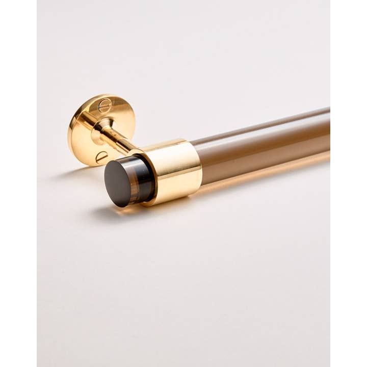 LuxHoldups - Wholesale Towel Holder/Hanger - Lucite and Brass Towel Bar with Solid Brass Hardware3
