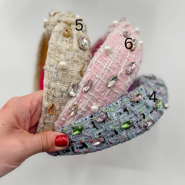 Bash - Wholesale Fashion Headband - Women's - Beaded Headband, Dance Headband, Pearl Headband, Tweed