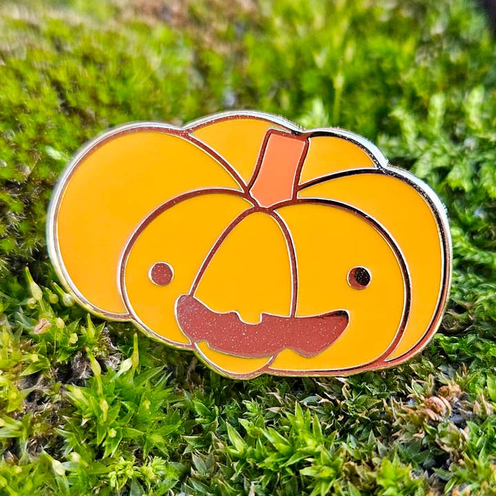 Goofy Pumpkin - Hard Enamel Pin for wholesale by Sugar Lich