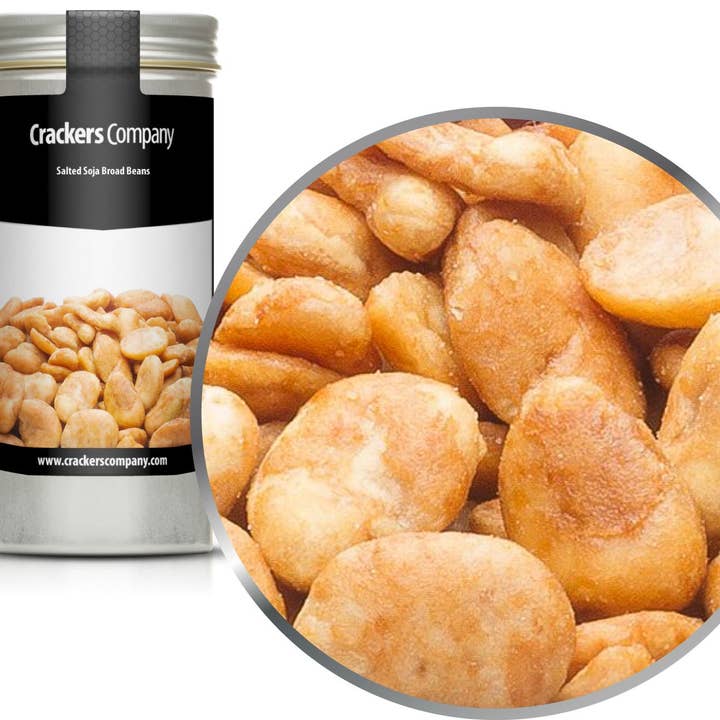 Fave di soia salate. PU con 40 pezzi. e 70 g di contenuto per pc per la vendita all'ingrosso da parte di CrackersCompany
