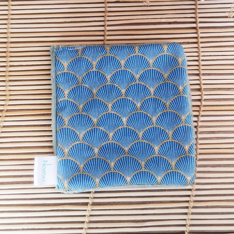 Nemeska - Wholesale Makeup Remover - Washable makeup remover pad - blue fan pattern0