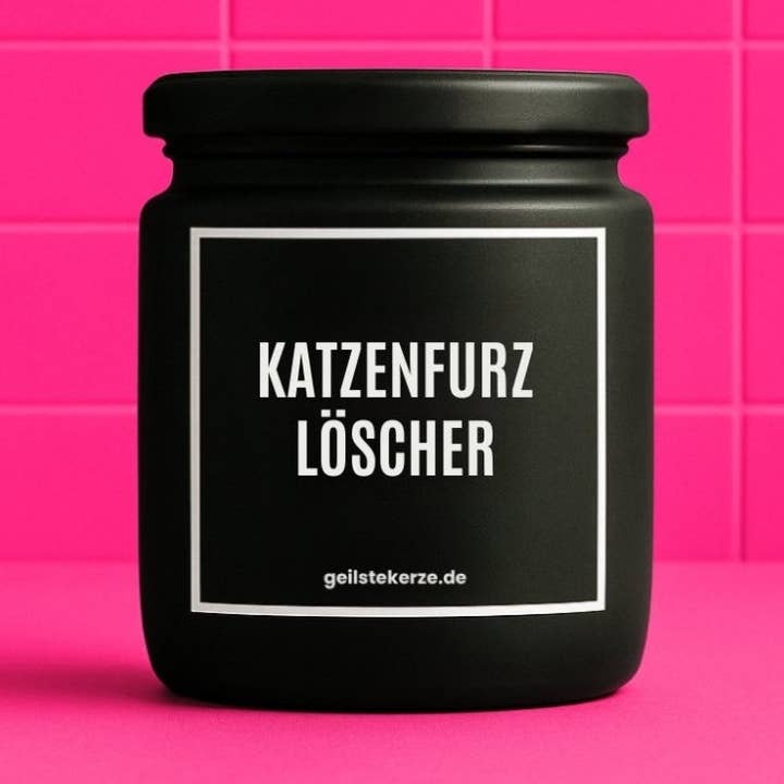 Vela vegana orgánica con frase – APAGADOR DE PEDOS DE GATO para venta al por mayor de geilstekerze