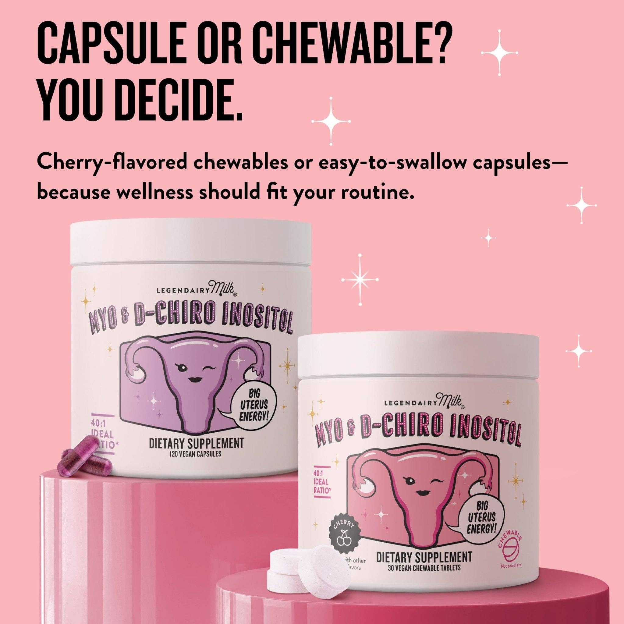 Legendairy Milk - Wholesale Oral Supplement/Vitamin - Myo & D-Chiro Inositol Chewable Tablets7