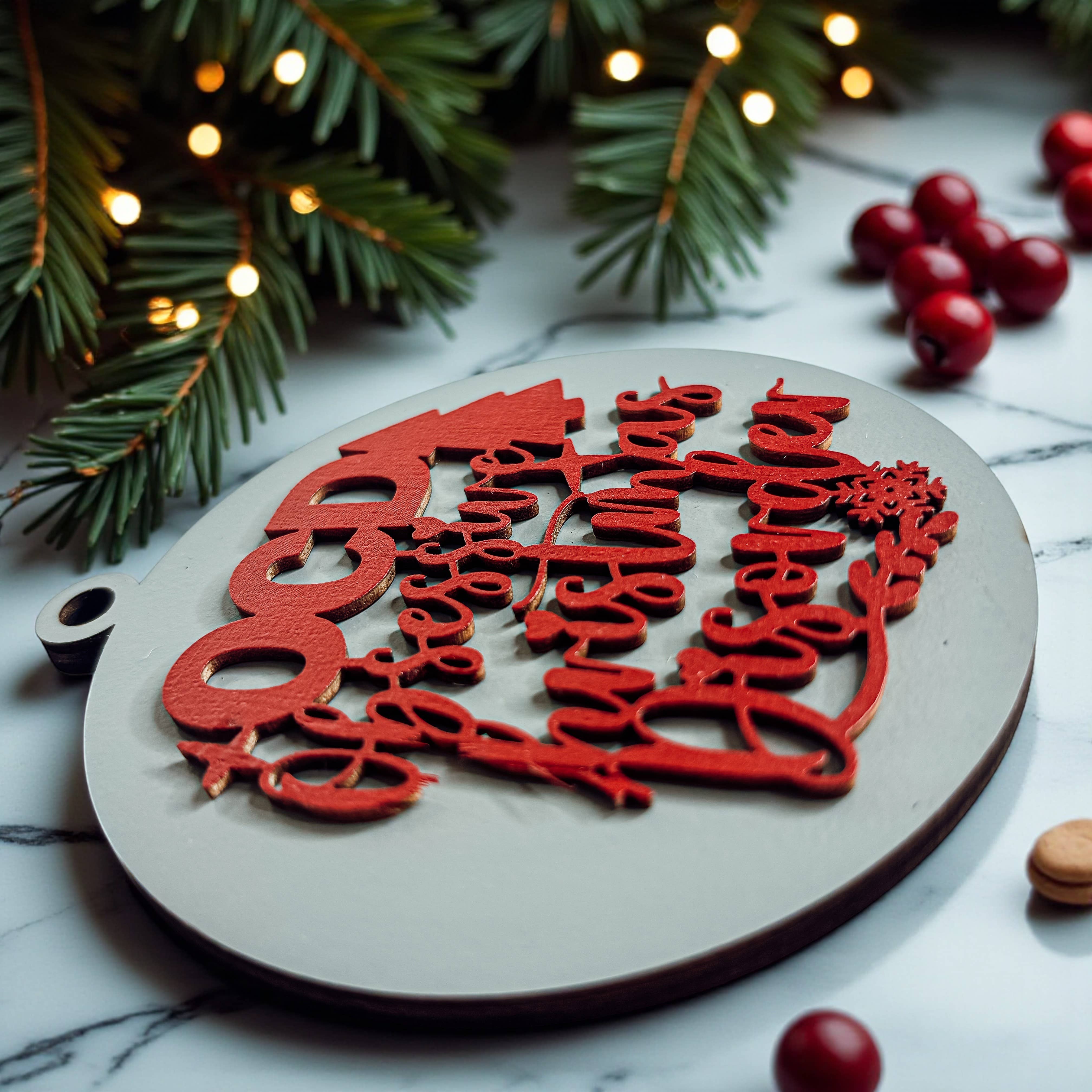 Gia Roma - Wholesale Ornament - Hanging Christmas Decor + Handmade Wooden Ornament Funny200