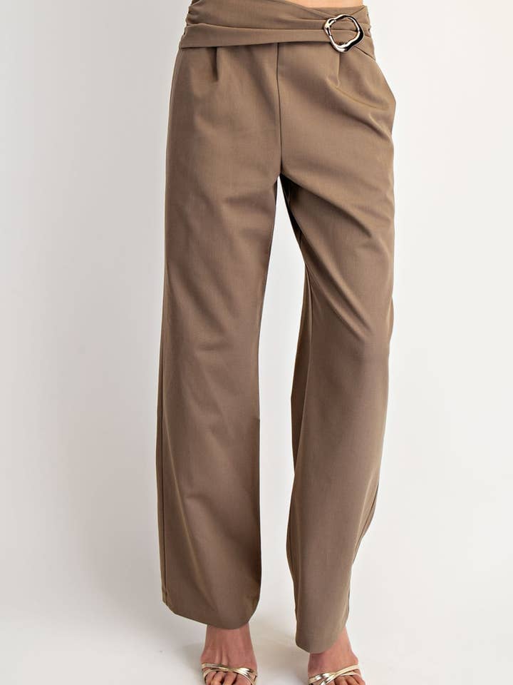 Front Trim Ruched Woven Pants for wholesale by Edit by Nine