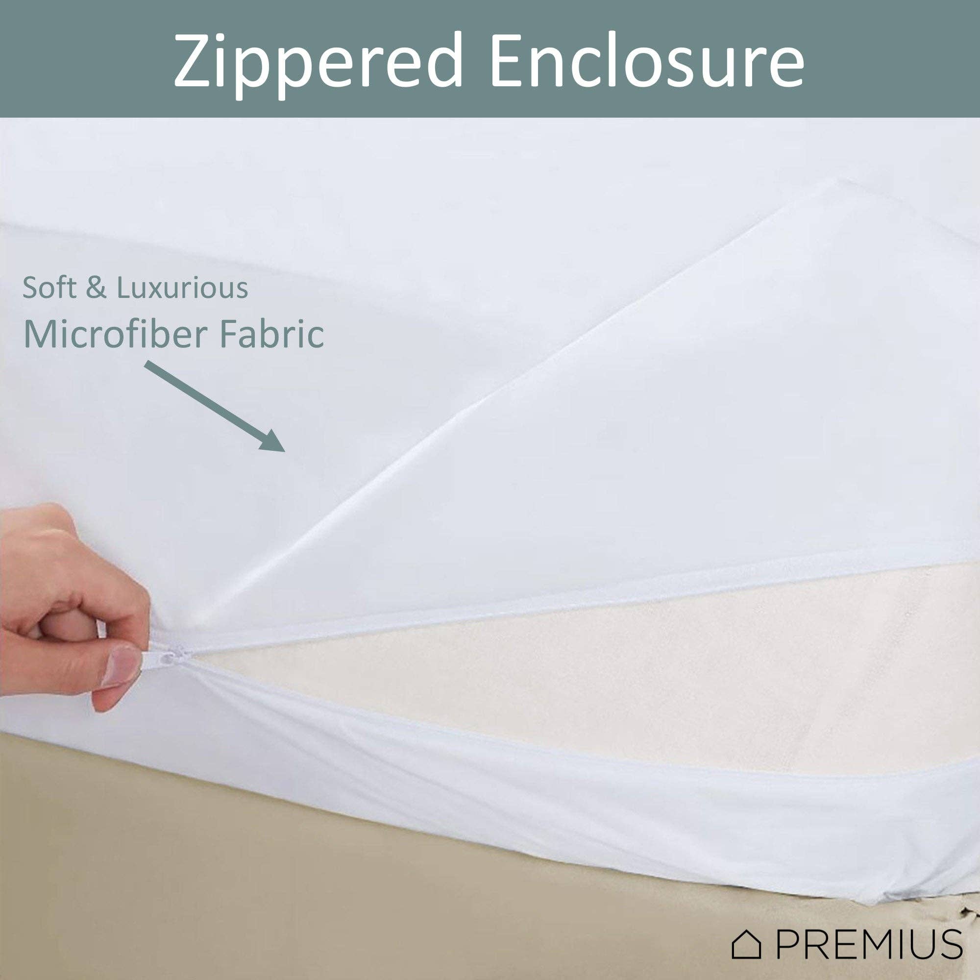 ShopBobbys - Wholesale Mattress Pad/Protector - Microfiber Hypoallergenic Waterproof Mattress Cover Protector Encasement, 16 Inches Deep4