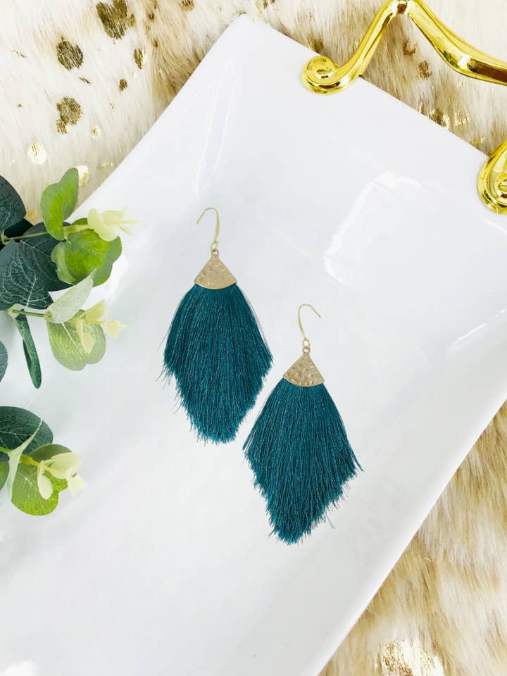 Large Tassel Pendant Earring - E19-2783 for wholesale by Magnolia & Peach Jewelry Boutique, LLC