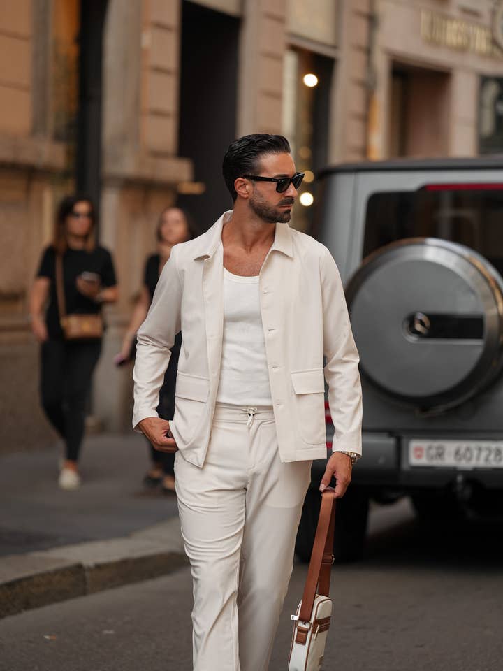 DONATO - Wholesale Shirt Jacket/Shacket - Men's - Off-White Shirt-Jacket2