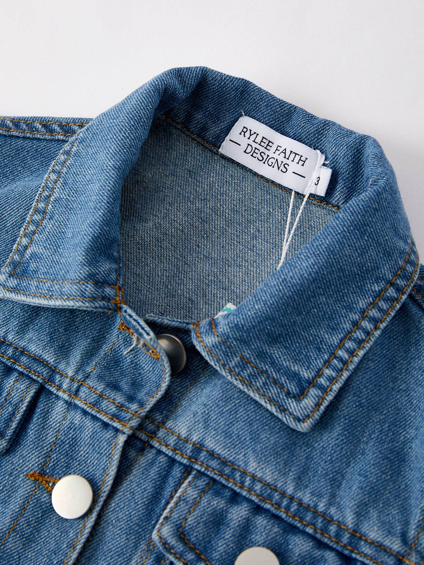 Rylee Faith Designs – wholesale Outerwear Vest - Kids – “SWIFTIE” Girls Denim Vest2