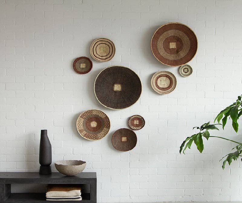 The African Home Goods - Wholesale Wall Accent - 18-20&quot; Across African Binga or Tonga Zimbabwe Basket Basket # 763