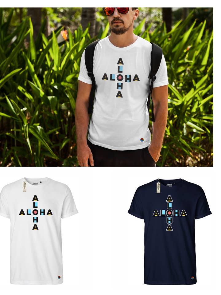 ALOHA RollUp shirt (verschillende kleuren) voor wholesale door Your Shirt Design GbR