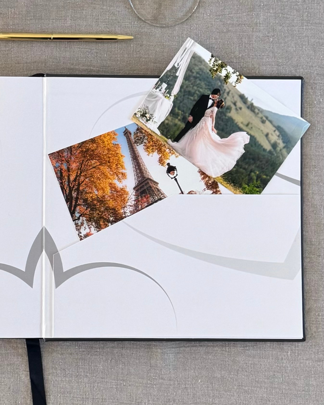 Premium Ivory Leather "Two Hearts - A Love Story" Couples Journal for wholesale on Faire11