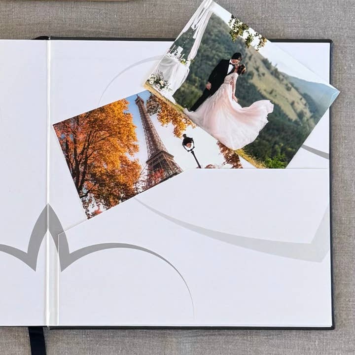 Premium Ivory Leather "Two Hearts - A Love Story" Couples Journal for wholesale on Faire11