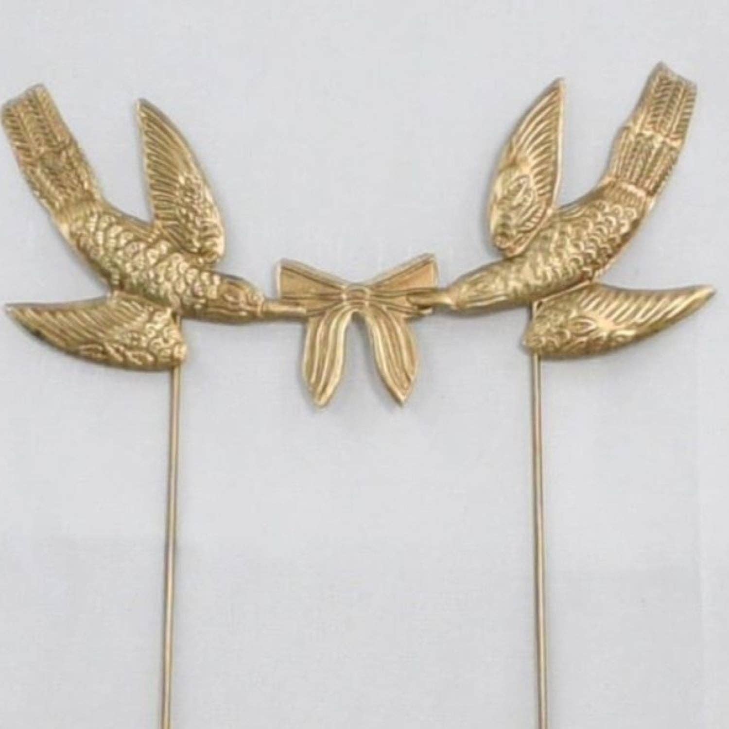 Lila Rasa - Wholesale Garden/Lawn Stake - Twin Birds With Bow Stick0