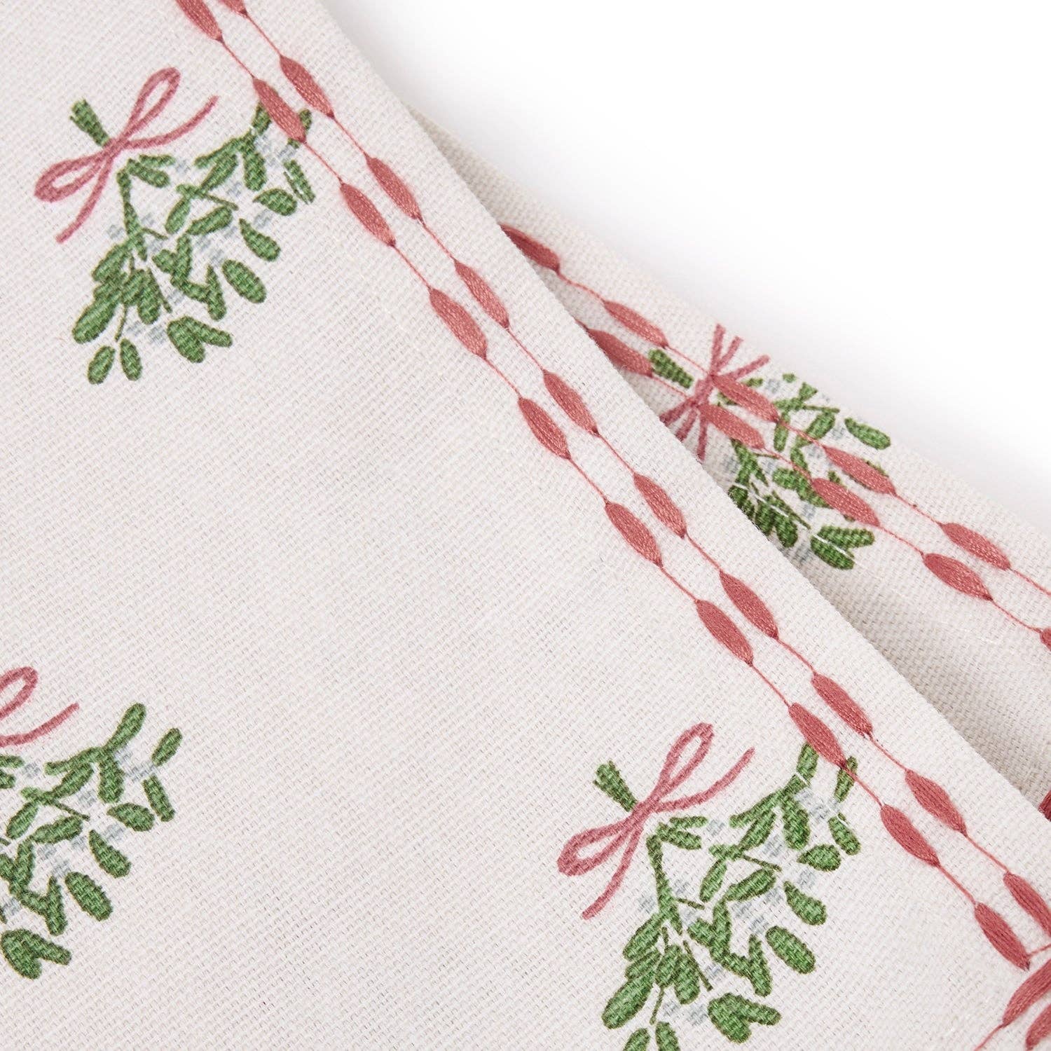 Sophie Allport – wholesale Dinner & cloth napkin – Mistletoe Embroidered Napkins (Set of 4)3