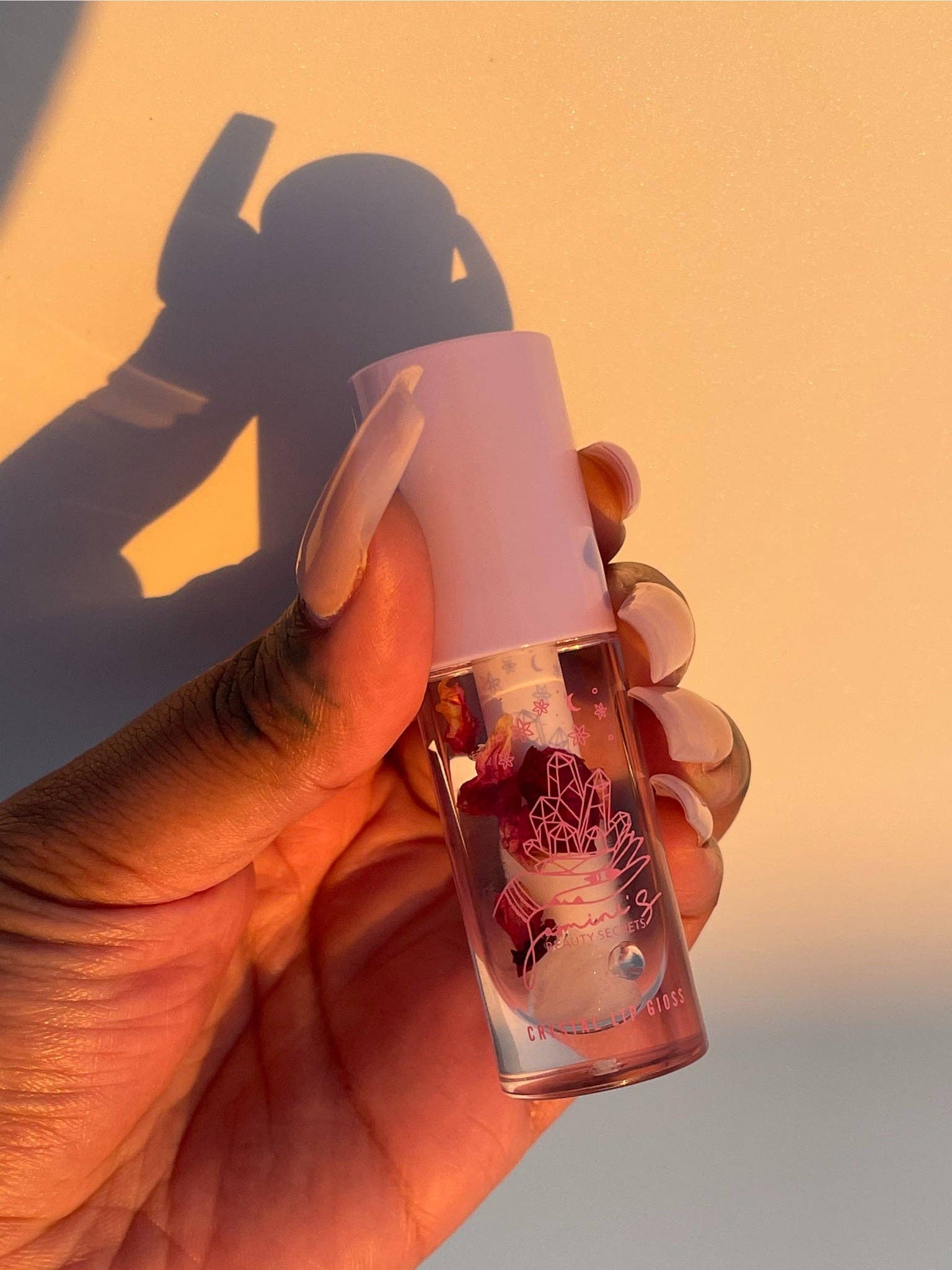 Jasmine's Beauty Secrets - Wholesale Lip-gloss - Crystal Lip Gloss | Rose Quartz Infused Lip Gloss4
