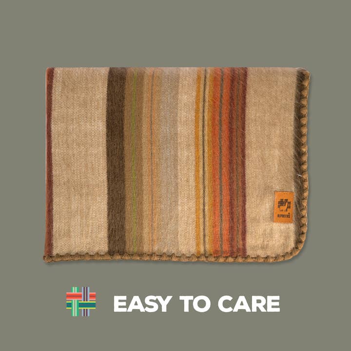 Alpakitas - Wholesale Throw Blanket - Cozy throw blanket Alpaca Wool Twin Size Blanket (Brown)4