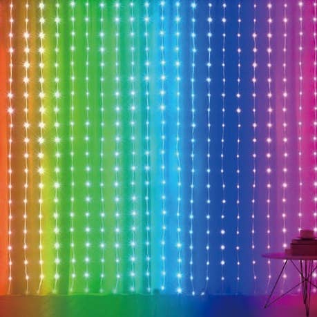 Seasonal LLC - Wholesale String Lights - Vivvi App-Based Customizable, Color-Changing Indoor/Outdoor Curtain Lights, 6ft x 6ft1