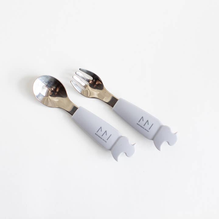 Montessori Mates Pty Ltd - Wholesale Flatware Set - Kids & Baby - Soft Grip Toddler Cutlery Set - Spoon + Fork + Knife