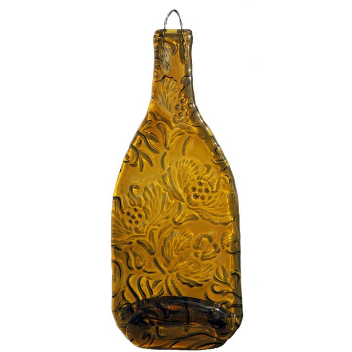 Wine Bottle Art - Wholesale Platter - Platter - Flowers Wine Bottle Cheese Platter