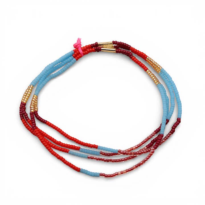 Rumi Bracelets set of 4 / Red for wholesale by bluma project