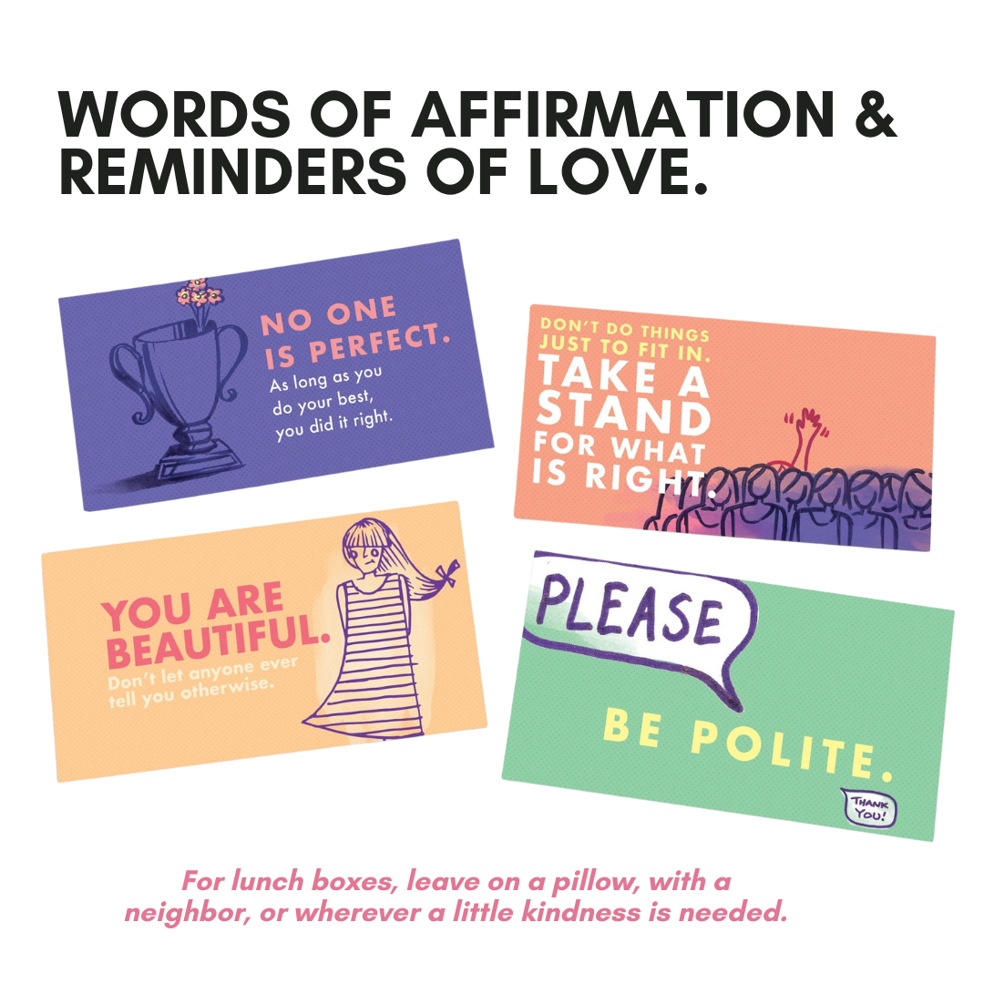 Papersalt - Wholesale Stationery/Notecard Set - Inspiring Lunch Notes for Young Girls and Kids (Boxed Set)4