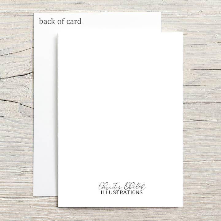 Christy Obalek Illustration - Wholesale Season's Greetings Card - Whimsical Fox and Snowglobe watercolour holiday card1