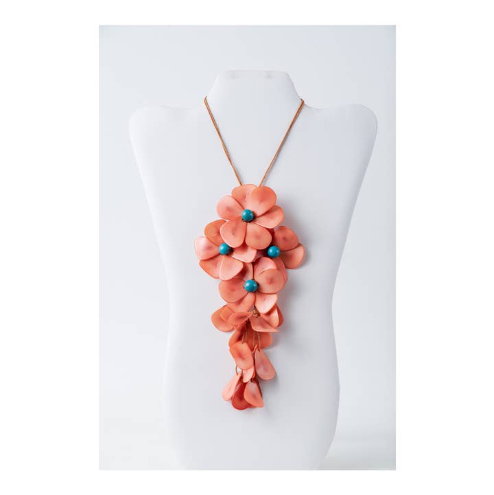 TaguArtsy - Wholesale Pendant/Charm Necklace - Holly Pendant Flower Tagua Necklace13