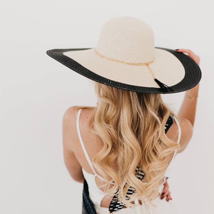 Pretty Simple - Wholesale Straw Hat - Women's - Miami Summer Wide Floppy Sun Hat