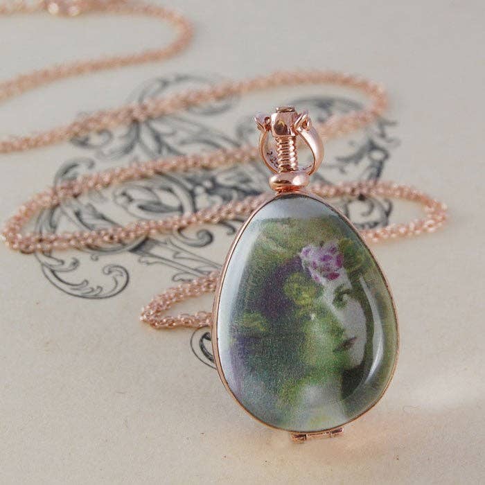 Medalhão oval de ouro rosa por atacado de Otis Jaxon London