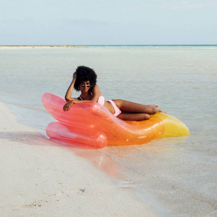 FUNBOY - Wholesale Inflatables - Clear Rainbow Chaise Lounger Pool Float