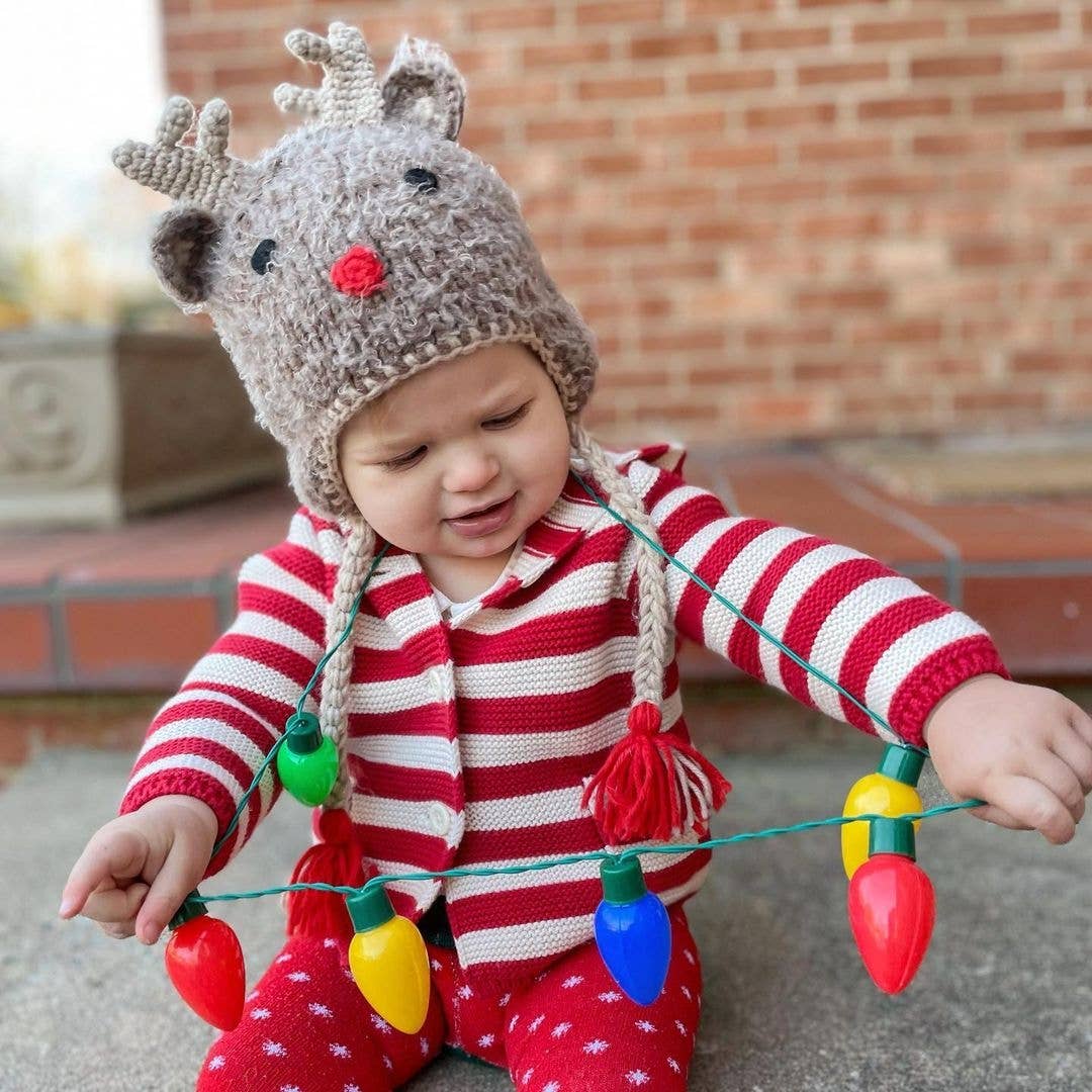 Huggalugs - Wholesale Beanie - Kids - Rudolph Reindeer Beanie Hat Baby & Kids2