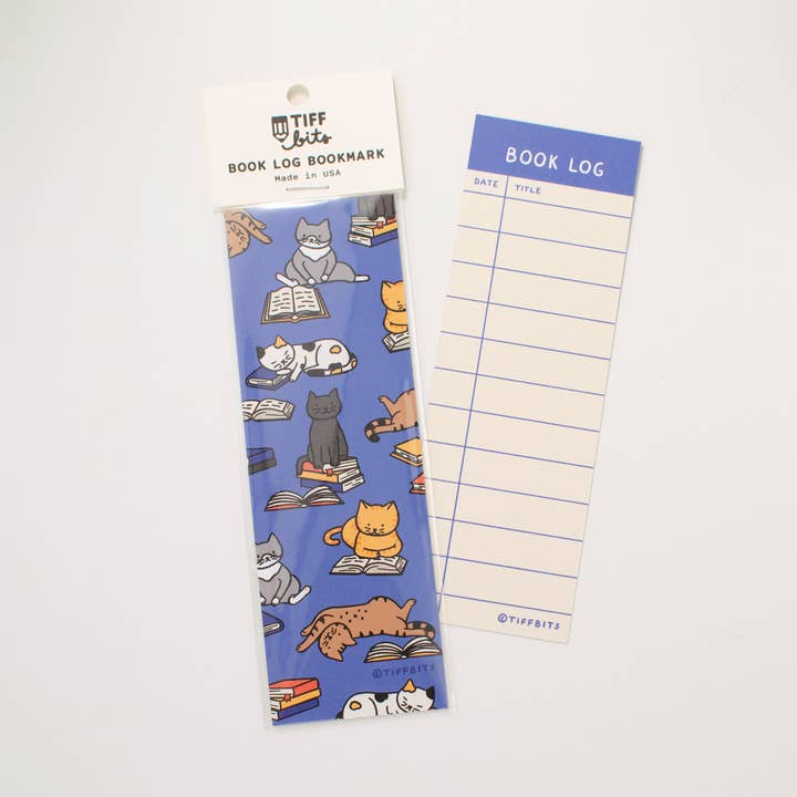 Cats Reading Book Log Bookmark for wholesale by Tiffbits